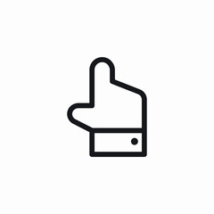 pointing index finger icon sign vector