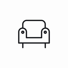 sofa seat icon sign vector