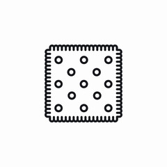 square bisquit icon sign vector