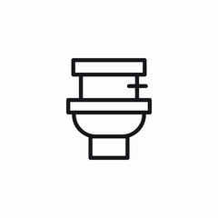 traditional toilet icon sign vector