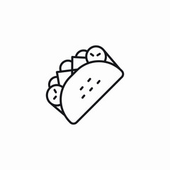 taco wrap icon sign vector