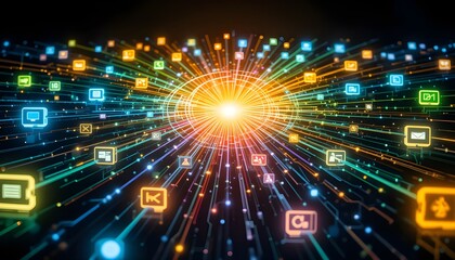 Fototapeta premium Omnichannel Cohesion: Unified Brand Experience Across All Touchpoints 