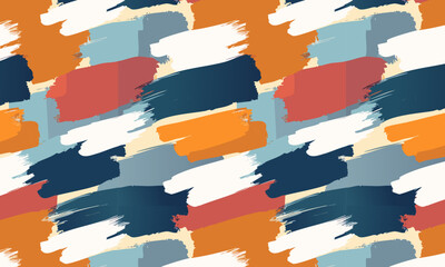 Abstract Brush Strokes: Colorful Diagonal Seamless Pattern