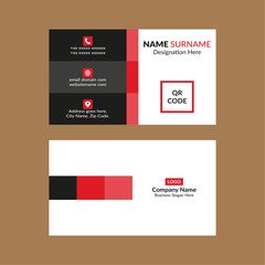 Modern Business Card Layout. Trendy Template Display for Promotion.