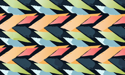 Retro Color Palette: Energetic Hand-Painted Daubs Background