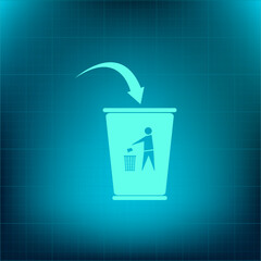 Vector icon on a blue background with a gradient