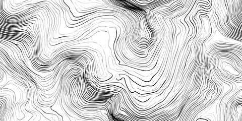 Minimalist Topographic Line Seamless Pattern. Abstract Contour Map Vector Design for trendy design, textile, packaging, fabric, wallpaper, branding, stationery, wrapping paper interior decor
