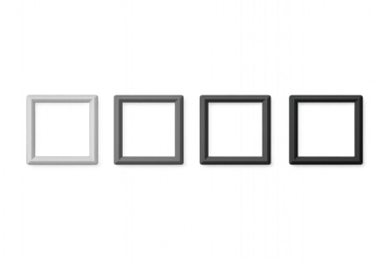 colorful frames - blue, red, green, and yellow - isolated on transparent background.