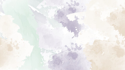 Light blue watercolor splash with natural hand painted texture and cloudy sky effect