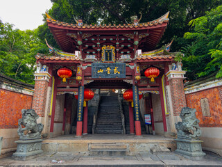 Obraz premium Shanmen Entrance Gate of Fashi Zhenwu Temple. Zhenwu Temple is a Taoist temple in Fengze District in city of Quanzhou, Fujian Province, China. This Temple is Emporium of the World in Song Yuan China, 