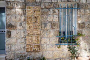 Ein Hod, Israel, April 12, 2025 The renowned artist colony of Ein Hod, set against the slopes of...
