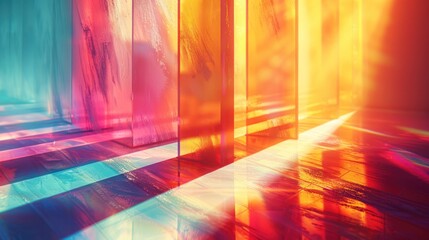 Abstract vibrant glass architecture