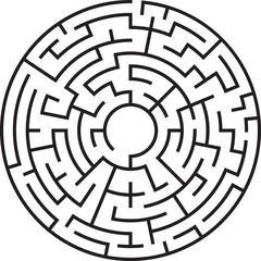 Circular Maze Puzzle Complex Labyrinth Game Design Challenge