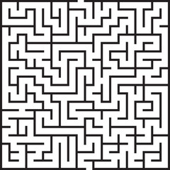 Complex Square Maze Puzzle Labyrinth Game Challenge Solution Path Find