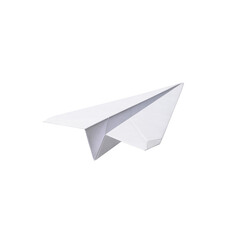 Paper Airplane Isolated on white
