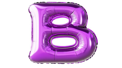 Purple Balloon with letter B for Party Decoration Background