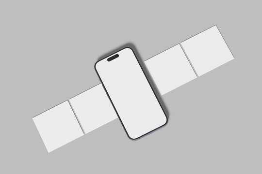 mobile Social Media post Blank Mockup template