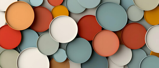 Abstract Circle Pattern Design With Colorful Overlapping Circles