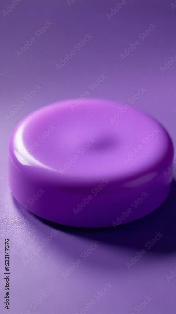Poster A close-up shot of a purple object sitting on a table, perfect for adding some color to your design or presentation