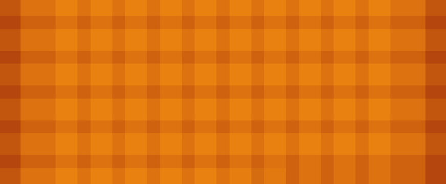 Orange Plaid Pattern Vector Background