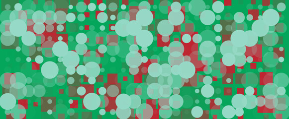 Abstract Festive Background with Circles and Squares