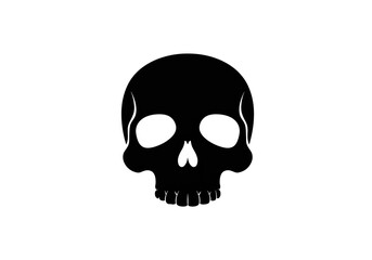 skull on black background