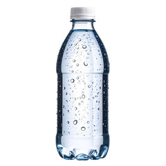  Angled View of Wet Glass Water Bottle with Realistic Condensation, PNG Format png.