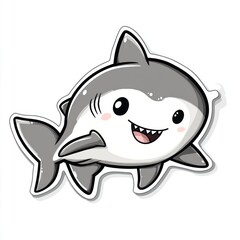 Obraz premium Cute cartoon shark