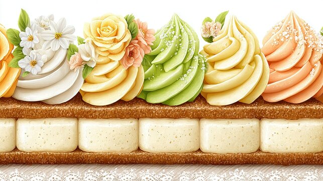   A line of macaronis and cheeses stacked on a wooden board