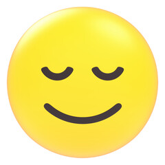 Funny Emoji 3d icon in cartoon plastic style minimal isolated on transparent white background, clipping path
