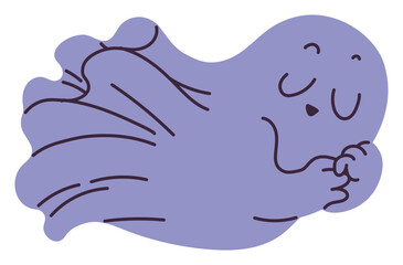 Cute ghost vector illustration for halloween