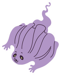 Cute cartoon ghost vector illustration
