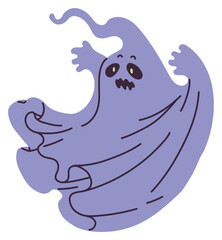 Cute ghost cartoon vector illustration