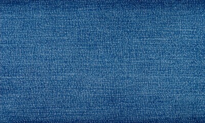 Seamless close-up texture of classic blue denim fabric. Ideal for use in textile backgrounds, fashion design projects, digital mockups, clothing advertisements, or fabric pattern presentations.
