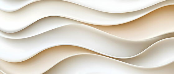 Obraz premium Abstract Soft Beige and White Wave Pattern Background