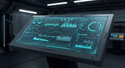 Futuristic Tech Interface Screen | Sci-Fi Data Visualization