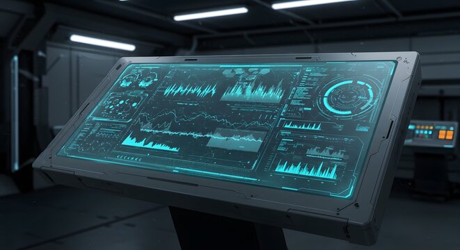 Futuristic Tech Interface Screen | Sci-Fi Data Visualization