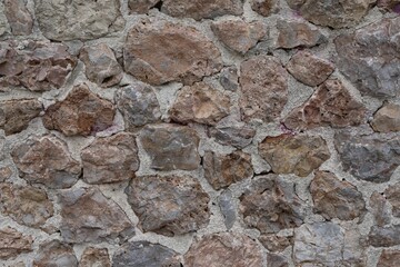 Old Rough Stone Wall Texture – Natural Masonry Background for Architectural Design