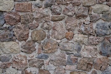 Old Rough Stone Wall Texture – Natural Masonry Background for Architectural Design