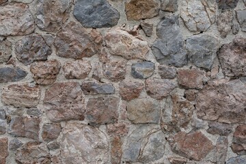 Old Rough Stone Wall Texture – Natural Masonry Background for Architectural Design