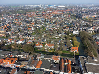 Aerial View of Tiel Old Town City Center