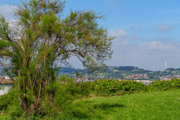Die Stadt Gijon an der Biscaya in Spanien
