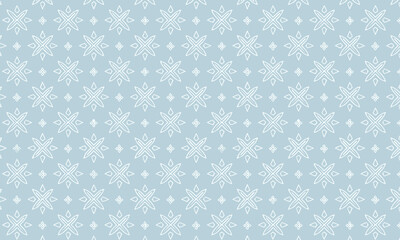 Elegant Snowflake Seamless Pattern: Winter Holiday Background