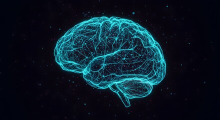 Obraz premium Digital Brain: Futuristic AI Technology & Neural Network Concept