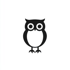 Fototapeta premium Simple black silhouette of an owl (3)