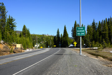 Lolo Pass in Bitterroot Range between Idaho and Montana and Pacific and Mountain time zone