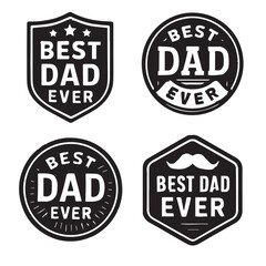 Best dad ever Vector illustration