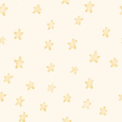 Hand drawn seamless pattern with stars. © Anastasiya