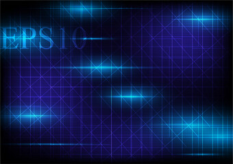 Futuristic digital grid background with neon blue light effects creates dynamic and modern visual. intersecting lines and glowing elements evoke sense of technology and innovation