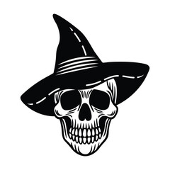 skull with hat and sunglasses